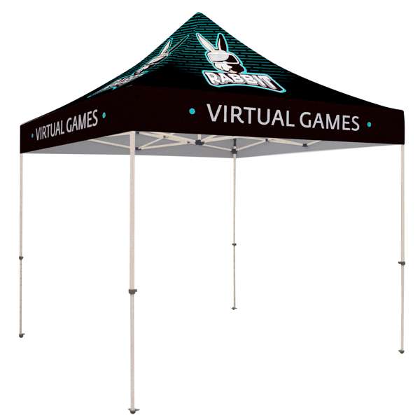 Custom Branded 10′ Standard Tent Kit (Full-Bleed Dye Sublimation) - Custom