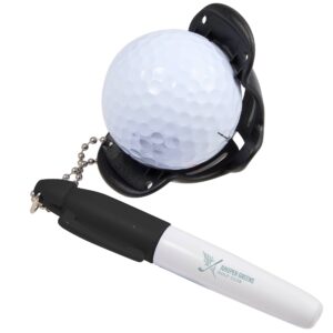 Branded Golf Ball Stencil with Marker Black 