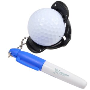 Branded Golf Ball Stencil with Marker Blue