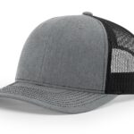 Custom Branded Richardson Sports 112 Trucker Hat - Heather Grey/Black