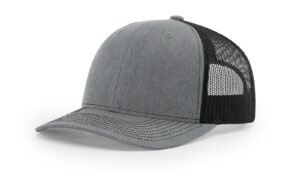 Branded Richardson Sports 112 Trucker Hat Heather Grey/Black