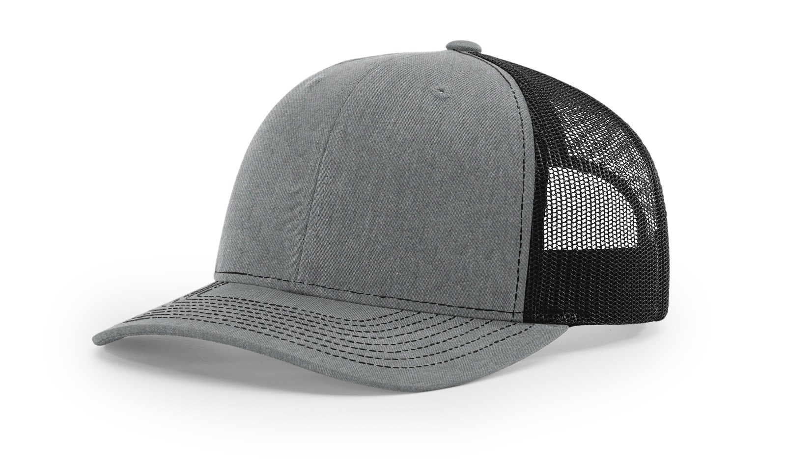 Branded Richardson Sports 112 Trucker Hat Heather Grey/Black