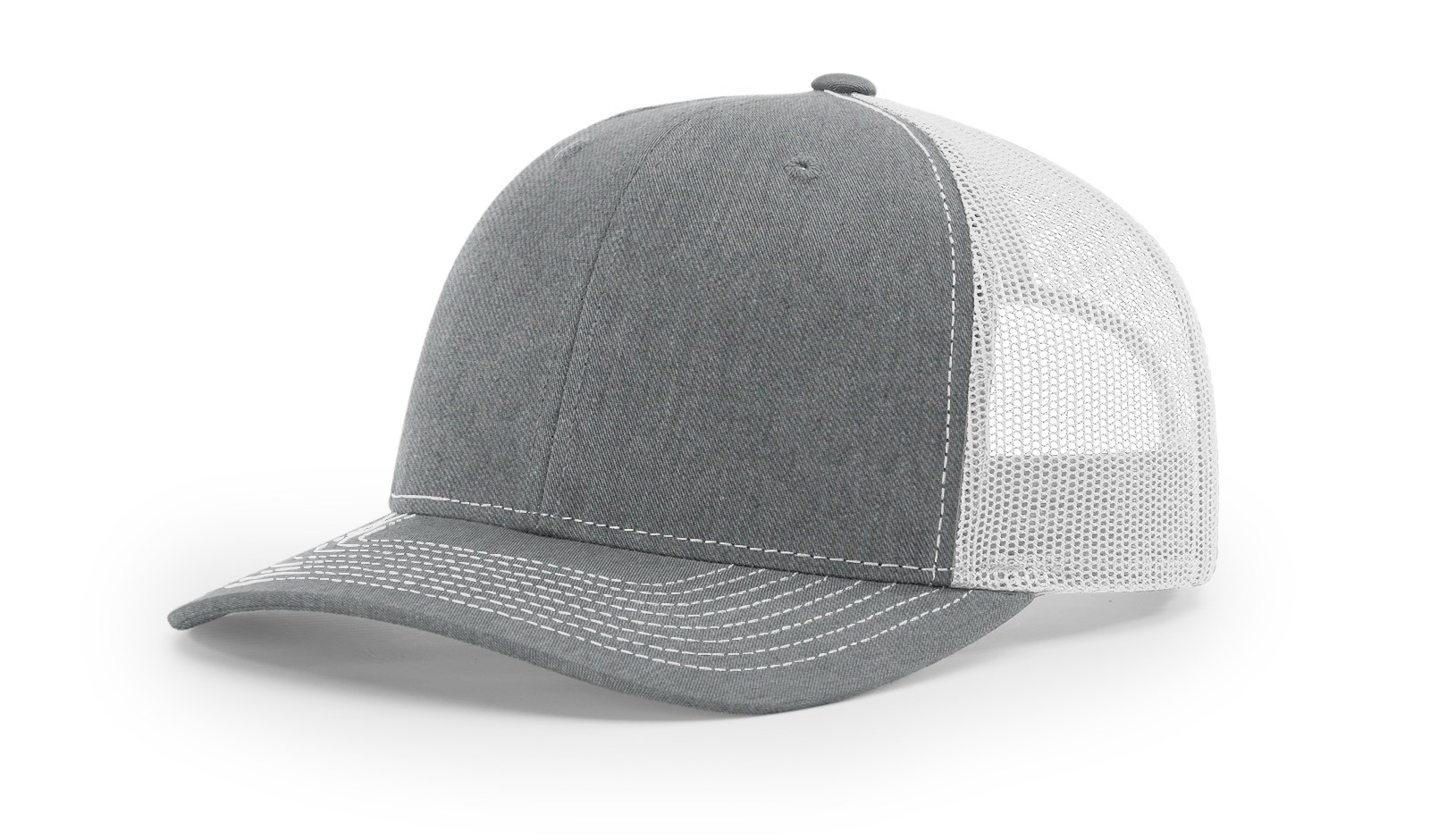 Branded Richardson Sports 112 Trucker Hat Heather Grey/White