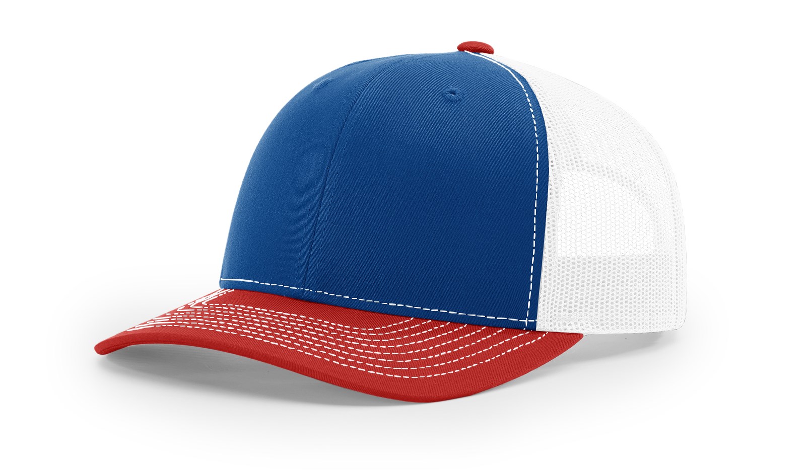 Branded Richardson Sports 112 Trucker Hat Royal/White/Red