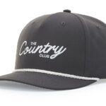 Custom Branded 5 Panel Classic Rope Cap - Dark Grey/White