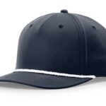 Custom Branded 5 Panel Classic Rope Cap - Navy/White