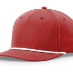 Custom Branded 5 Panel Classic Rope Cap - Red/White