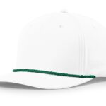 Custom Branded 5 Panel Classic Rope Cap - White/Kelly
