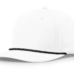 Custom Branded 5 Panel Classic Rope Cap - White/Black