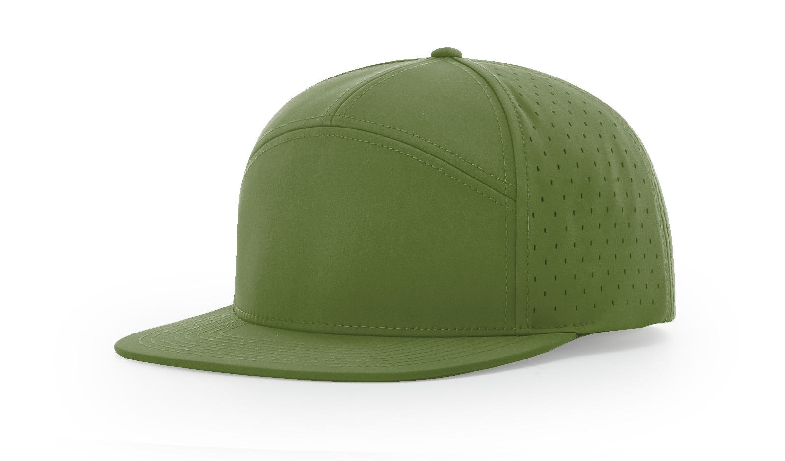 Custom Branded Richardson 7 Panel Performance Hat - Basil Green