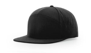Branded Richardson 7 Panel Performance Hat Black