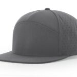 Custom Branded Richardson 7 Panel Performance Hat - Charcoal