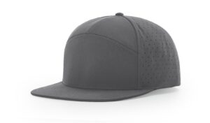 Branded Richardson 7 Panel Performance Hat Charcoal