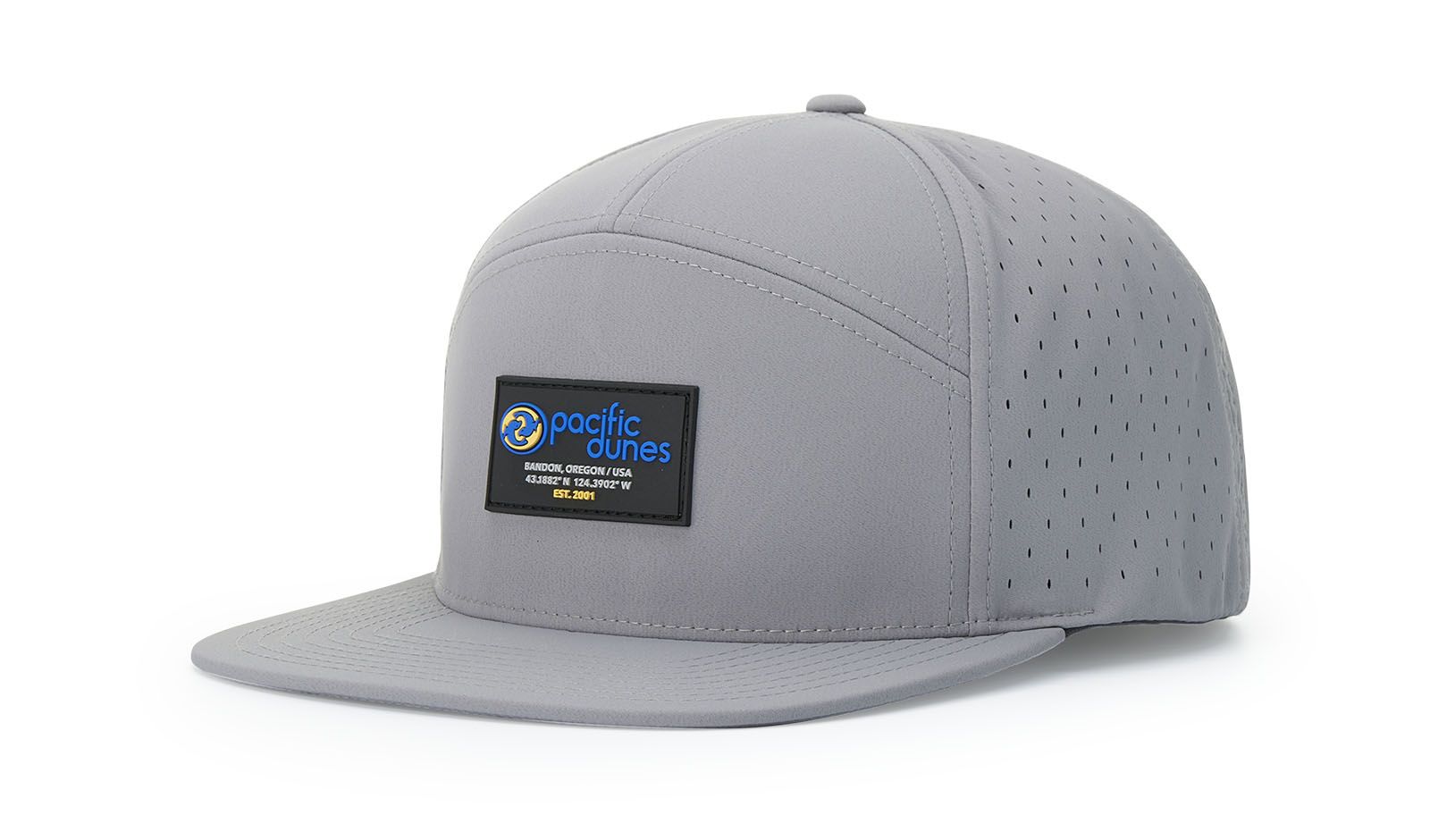 Custom Branded Richardson 7 Panel Performance Hat - Gray