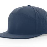 Custom Branded Richardson 7 Panel Performance Hat - Light Navy