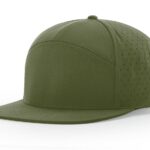 Custom Branded Richardson 7 Panel Performance Hat - Moss Green