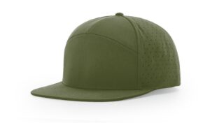 Branded Richardson 7 Panel Performance Hat Moss Green