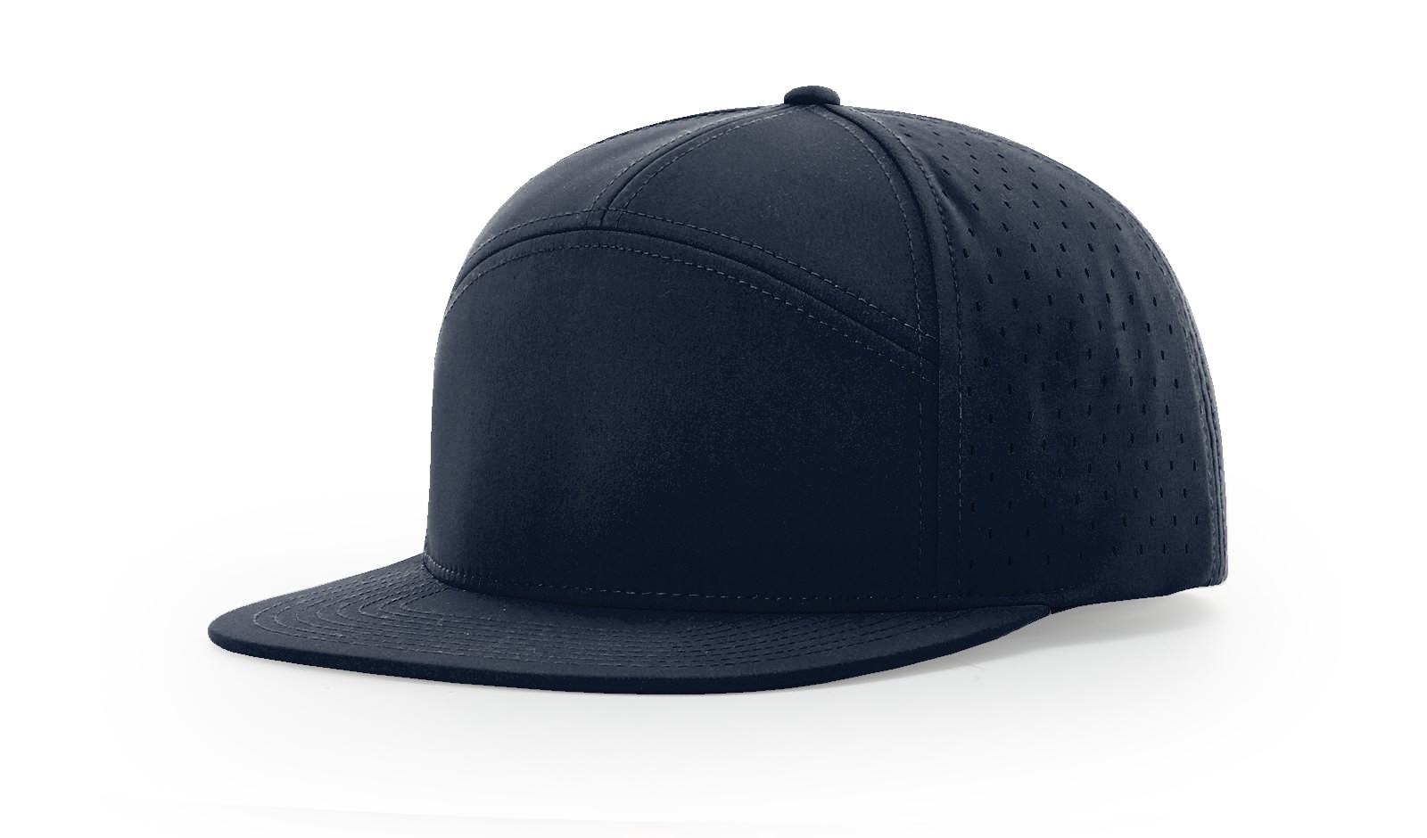 Custom Branded Richardson 7 Panel Performance Hat - Navy