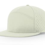 Custom Branded Richardson 7 Panel Performance Hat - Oat Milk
