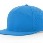 Custom Branded Richardson 7 Panel Performance Hat - Pool Blue