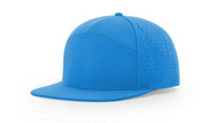 Branded Richardson 7 Panel Performance Hat Pool Blue
