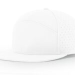Custom Branded Richardson 7 Panel Performance Hat - White