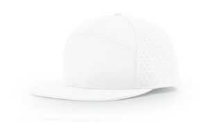 Branded Richardson 7 Panel Performance Hat White