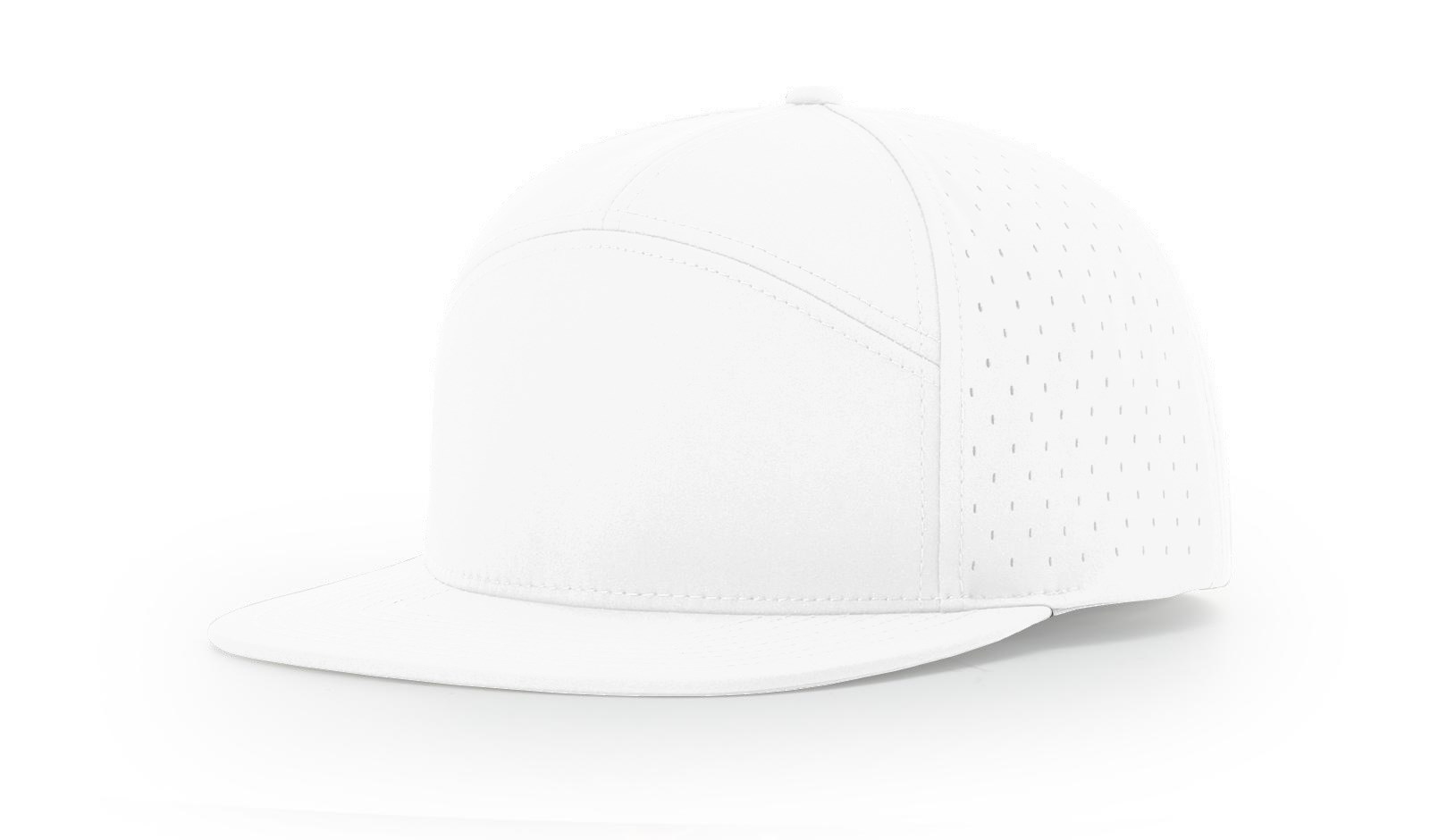Custom Branded Richardson 7 Panel Performance Hat - White