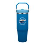 Branded Stanley® 30oz IceFlow 2.0 Flip Straw Tumbler Azure