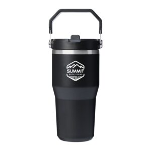 Branded Stanley IceFlow™ Flip Straw Tumbler 20 oz Black 