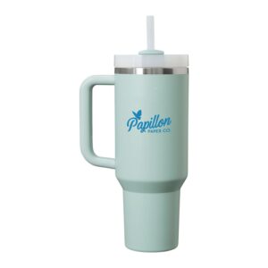 Branded Stanley Quencher H2.O FlowState™ Tumbler 40 oz Seafoam